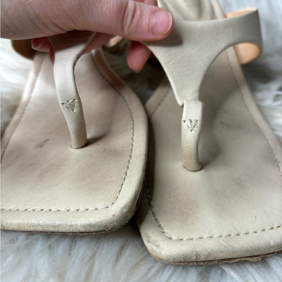 Schutz Nordstrom leather beige camel square toe heels Y2k inspired 8B - Picture 5 of 7